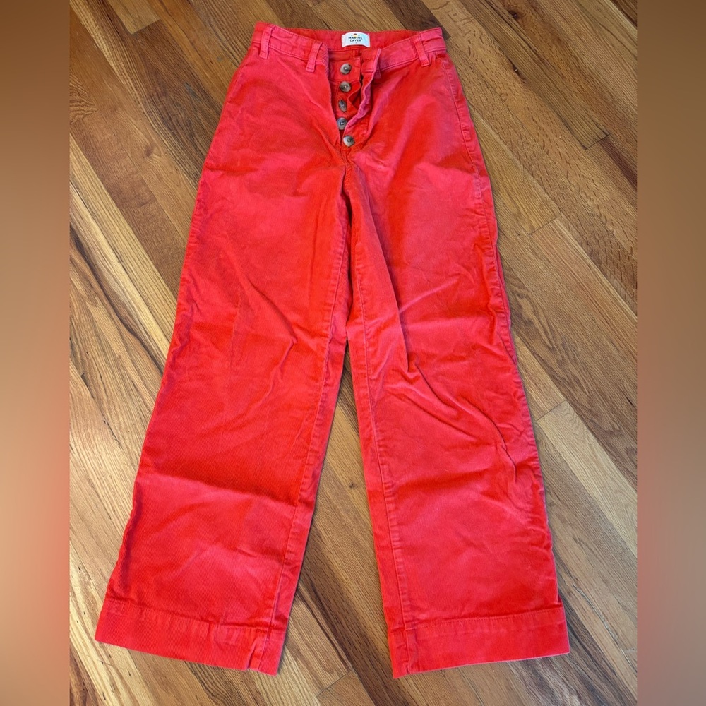 Marine Layer Red Corduroy Pants - Picture 2 of 3